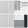 Cerca de Alambre Soldado con 13 Postes de Espiga Gris 0.5x50 m de Acero by , fence panels - Ref: Foro24-3352224, Price: 175,6...