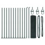 Cerco de Alambre Soldado con 13 Postes Flangados Verde 0.4x25 m de Acero by , fence panels - Ref: Foro24-3352421, Price: 104,...