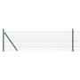 Cerco de Alambre Soldado con 13 Postes Flangados Verde 0.4x25 m de Acero by , fence panels - Ref: Foro24-3352421, Price: 104,...