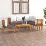 Garden furniture 7 pieces with cushions solid acacia wood by vidaXL, Garden sets - Ref: Foro24-3087015, Price: 545,54 €, Disc...