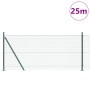 Cerca de Alambre Soldado con 13 Postes Flangados Verde 0.8x25 m Acero | Foro24.es | Tu tienda online para hogar, jardín y más Foro24.es