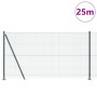 Cerca de Alambre Welded con 13 Postes Flangeados Verde 1.2x25 m Acero | Foro24.es | Tu tienda online para hogar, jardín y más Foro24.es