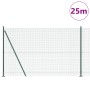 Cerca de Alambre Soldado con 13 Postes Flangados Verde 1.4x25 m de Acero by , fence panels - Ref: Foro24-3352445, Price: 188,...