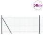Cerca de alambre soldado con 13 postes flangados verde 0.8x50 m acero | Foro24.es | Tu tienda online para hogar, jardín y más Foro24.es