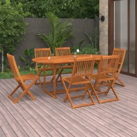 Garten Esszimmer Set 7 Stück massivem Akazienholz von vidaXL, Gartensets - Ref: Foro24-3086972, Preis: 474,60 €, Rabatt: %