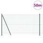 Valla de Alambre Soldado con 13 Postes Flangeados Verde 1.2x50 m de Acero by , fence panels - Ref: Foro24-3352476, Price: 324...