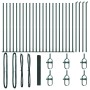 Cerca de Alambre Soldado con 13 Postes Flangados Verde 1.2x50 m de Acero von , Zaunpaneele - Ref: Foro24-3352477, Preis: 317,...