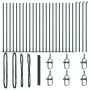Cerca de Alambre Soldado con 13 Postes Flangados Verde 1.5x50 m de Acero | Foro24.es | Tu tienda online para hogar, jardín y más Foro24.es