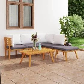Garden furniture 6 pieces with cushions solid acacia wood by vidaXL, Garden sets - Ref: Foro24-3087005, Price: 434,67 €, Disc...
