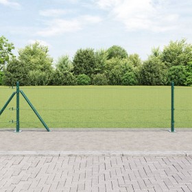 Cerca de Alambre Soldado con 13 Postes Con Flange Verde 0.4x100 m Acero by , fence panels - Ref: Foro24-3352486, Price: 396,6...