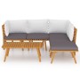 Garden furniture 6 pieces with cushions solid acacia wood by vidaXL, Garden sets - Ref: Foro24-3087005, Price: 442,51 €, Disc...