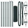 Cerca Hexagonal Verde 0.5x10 m Acero, Postes de Cerca 7 pcs Verde Ø32 mm 100 cm Acero Galvanizado by , fence posts - Ref: For...