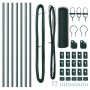 Cerca Hexagonal Verde 0.5x10 m Acero, Postes de Cerca 7 pcs Verde Ø32 mm 100 cm Acero Galvanizado by , fence posts - Ref: For...