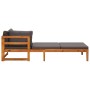 3-piece garden furniture set with dark gray cushions and acacia wood. by vidaXL, Garden sets - Ref: Foro24-3087279, Price: 35...