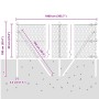 Cerca Hexagonal Verde 0.6x10 m Acero, Postes de Cerca 7 pcs Verde Ø32 mm 100 cm Acero Galvanizado by , fence posts - Ref: For...