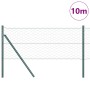 Cerca Hexagonal Verde 0.6x10 m Acero, Postes de Cerca 7 pcs Verde Ø32 mm 100 cm Acero Galvanizado by , fence posts - Ref: For...