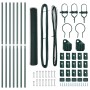 Cerca Hexagonal Verde 1,4x10 m Acero, Postes de cerca 7 pcs Verde Ø32 mm 190 cm Acero Galvanizado by , fence posts - Ref: For...