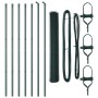 Cerca Hexagonal Verde 1,4x10 m Acero, Poste de Cerca 7 pcs Verde Ø32 mm 190 cm Acero Galvanizado by , fence posts - Ref: Foro...