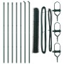 Cerca Hexagonal Verde 1.4x10 m Acero, Postes de Cerca 7 pcs Verde Ø32 mm 190 cm Acero Galvanizado by , fence posts - Ref: For...