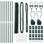 Cerca Hexagonal Verde 1.4x10 m Acero, Postes de Cerca 7 pcs Verde Ø32 mm 190 cm Acero Galvanizado by , fence posts - Ref: For...