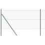 Cerca Hexagonal Verde 1.4x10 m Acero, Postes de Cerca 7 pcs Verde Ø32 mm 190 cm Acero Galvanizado by , fence posts - Ref: For...