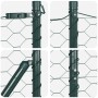 Cerca Hexagonal  Verde 1.5x10 m de Acero, Postes de Cerca  7 pcs Verdes Ø32 mm 200 cm de Acero Galvanizado | Foro24.es | Tu tienda online para hogar, jardín y más Foro24.es