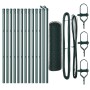 Cerca Hexagonal Verde 0.4x25 m Acero, Postes de Cerca 13 pcs Verde Ø32 mm 80 cm Acero Galvanizado by , fence posts - Ref: For...