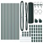 Cerca Hexagonal Verde 0.4x25 m Acero, Postes de Cerca 13 pcs Verde Ø32 mm 80 cm Acero Galvanizado by , fence posts - Ref: For...