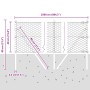 Cerca Hexagonal Verde 0.4x25 m Acero, Postes de Cerca 13 pcs Verde Ø32 mm 80 cm Acero Galvanizado by , fence posts - Ref: For...