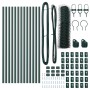 Cerca Hexagonal Verde 0.4x25 m Acero, Postes para Cercas 13 pcs Verde Ø32 mm 80 cm Acero Galvanizado by , fence posts - Ref: ...