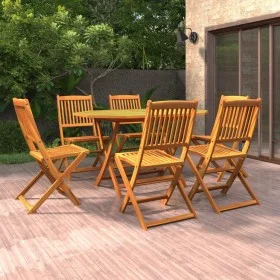 Garden dining set 7 pieces solid acacia wood by vidaXL, Garden sets - Ref: Foro24-3086999, Price: 379,94 €, Discount: %