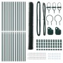 Valla Hexagonal Verde 1.6x25 m Acero, Postes de Valla 13 pcs Verde Ø32 mm 210 cm Acero Galvanizado by , fence posts - Ref: Fo...