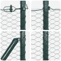 Cerca Hexagonal  Verde 0.4x50 m Acero, Postes de Cerca  13 pcs Verde Ø32 mm 80 cm Acero Galvanizado | Foro24.es | Tu tienda online para hogar, jardín y más Foro24.es