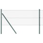 Cerca Hexagonal Verde 0.5x50 m de Acero, Postes de Cerca 13 pcs Verde Ø32 mm 100 cm de Acero Galvanizado by , fence posts - R...