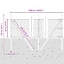 Cerca Hexagonal Verde 0.5x50 m de Acero, Postes para Cerca 13 pcs Verde Ø32 mm 100 cm de Acero Galvanizado by , fence posts -...