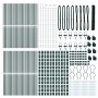 Valla Hexagonal Verde 1.2x100 m Acero, Postes de Valla 13 pcs Verde Ø32 mm 170 cm Acero Galvanizado by , fence posts - Ref: F...