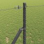 Cerca Hexagonal Gris 1x10 m Acero, Postes de Cerca 7 pcs Gris Ø32 mm 150 cm Acero Galvanizado by , fence posts - Ref: Foro24-...