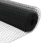 Cerca Hexagonal Gris 1x10 m Acero, Postes de Cerca 7 pcs Gris Ø32 mm 150 cm Acero Galvanizado by , fence posts - Ref: Foro24-...