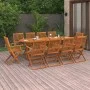 Garten-Essgruppe 11-teilig aus massivem Akazienholz von vidaXL, Gartensets - Ref: Foro24-3086975, Preis: 773,27 €, Rabatt: %