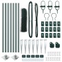 Cerca Hexagonal Verde 0,6x10 m Acero, Postes de Cerca con Punta 7 pcs Ø32 mm 80 cm Acero Galvanizado by , fence posts - Ref: ...