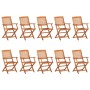 Garden dining set 11 pieces solid acacia wood by vidaXL, Garden sets - Ref: Foro24-3086975, Price: 802,46 €, Discount: %