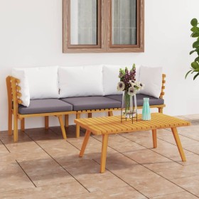 3-piece garden furniture with solid acacia wood cushions by vidaXL, Garden sets - Ref: Foro24-3087007, Price: 258,42 €, Disco...
