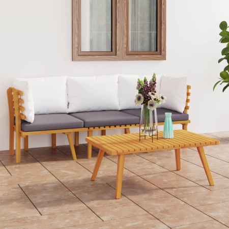 3-teiliges Gartenmöbel mit Kissen aus massivem Akazienholz von vidaXL, Gartensets - Ref: Foro24-3087007, Preis: 258,42 €, Rab...