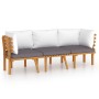 3-piece garden furniture with solid acacia wood cushions by vidaXL, Garden sets - Ref: Foro24-3087007, Price: 257,71 €, Disco...