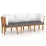 3-piece garden furniture with solid acacia wood cushions by vidaXL, Garden sets - Ref: Foro24-3087007, Price: 254,18 €, Disco...