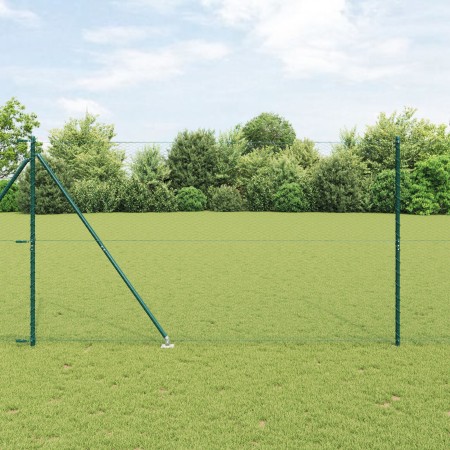 Valla Hexagonal Verde 1.5x10 m de Acero, Postes de Valla  con Espiga 7 pcs Ø32 mm 170 cm de Acero Galvanizado | Foro24.es | Tu tienda online para hogar, jardín y más Foro24.es
