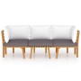3-piece garden furniture with solid acacia wood cushions by vidaXL, Garden sets - Ref: Foro24-3087007, Price: 257,71 €, Disco...