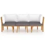 3-piece garden furniture with solid acacia wood cushions by vidaXL, Garden sets - Ref: Foro24-3087007, Price: 254,18 €, Disco...