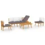 4-piece garden furniture set with solid acacia wood cushions by vidaXL, Garden sets - Ref: Foro24-3087010, Price: 520,11 €, D...