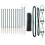 Cerca Hexagonal Verde 0.6x25 m Acero, Postes de Cerca con Pica 13 pcs Ø32 mm 80 cm Acero Galvanizado von , Zaunpfosten - Ref:...